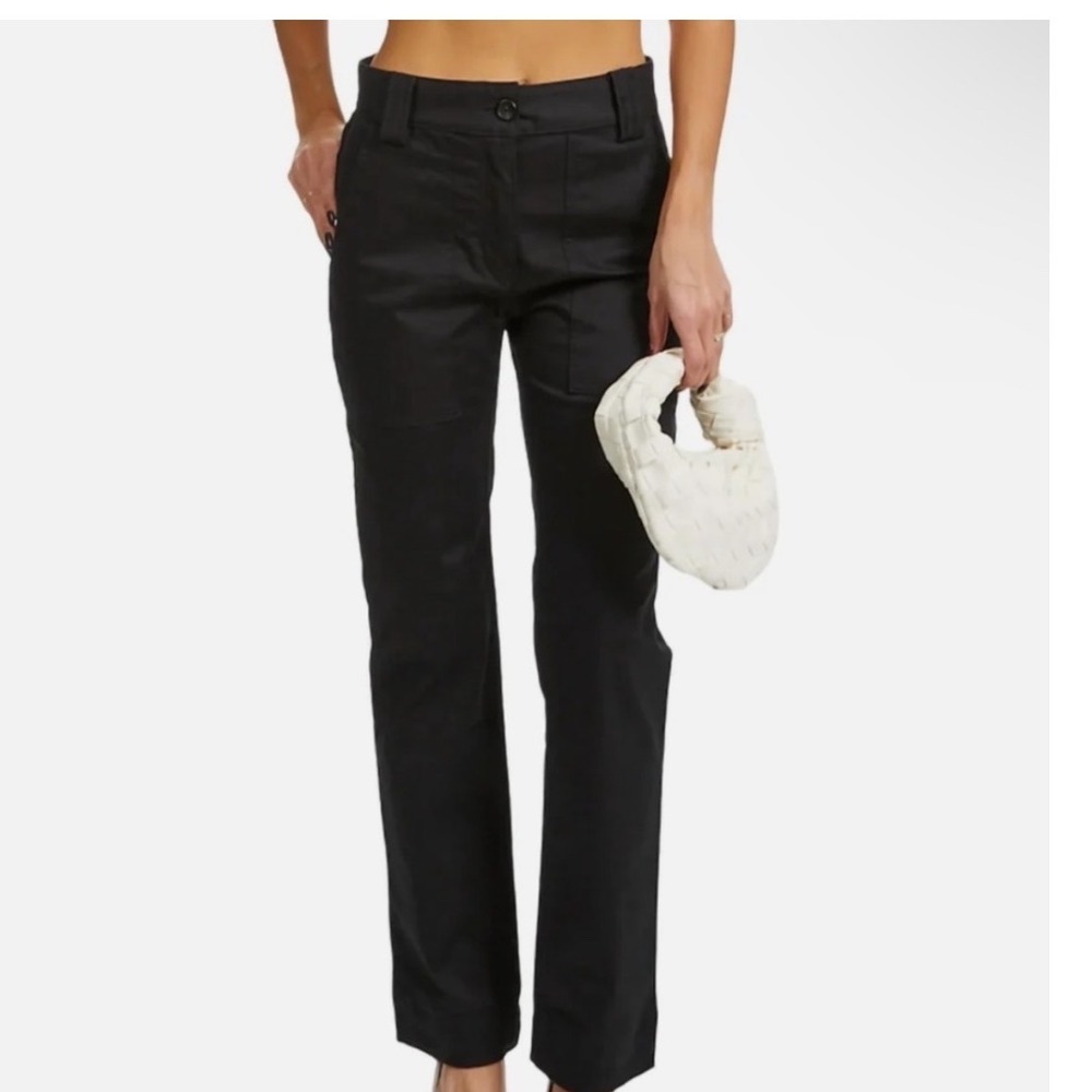 A.L.C. Halston‎ Black Utility Carpenter Pants High Waisted Straight Leg Size 4